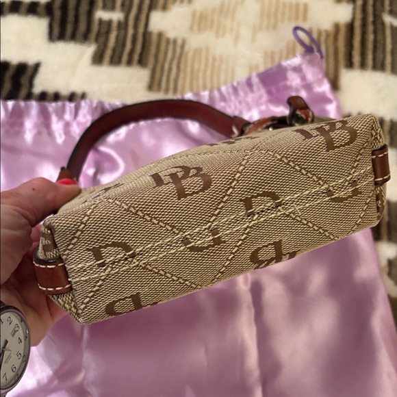 Dooney & Bourke Beige and Brown Itty Bitty Bag - Picture 5 of 9